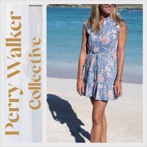 The Tanya Mini in Dusty Floral Blue by Perry Walker Collective